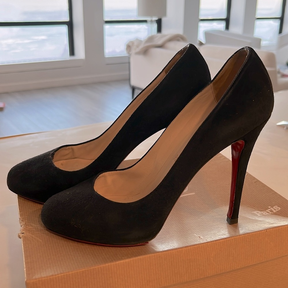 Christian Louboutin suede pumps